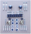 POLY FRONT SUSPENSION KIT INCLUDES  ball joints (2) poly wishbone bush (8) OE trunnion (2) trunnion kit (2) trunnion seal (2) bolts & locknuts (16)