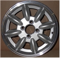 13"  MINILITE REPLICA WHEEL SET  SILVER ( includes  nuts) MK4/1500