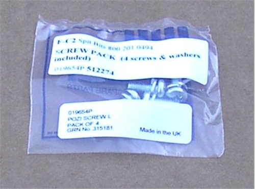 3) SCREW PACK  (4 screws &amp; washers included)  MK3 SPIT from FE75,001E