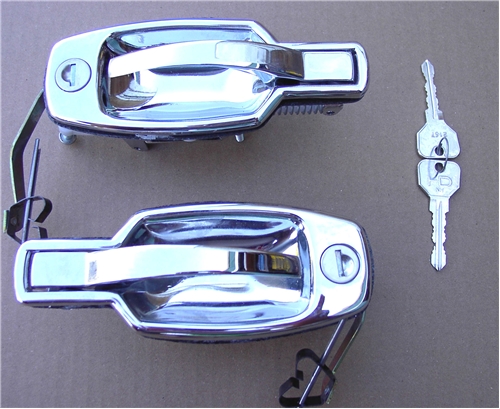 1) HANDLE PAIR with MATCHING LOCKS (CHROME) MK4/1500 up to FM60,006