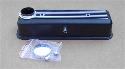 17a) ALLOY VALVE COVER BLACK (with cap and nuts) MK2 and MK3