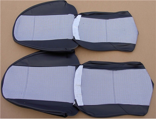 13l) BLACK HOUNDSTOOTH SEAT COVER KIT 1500 1977-1980